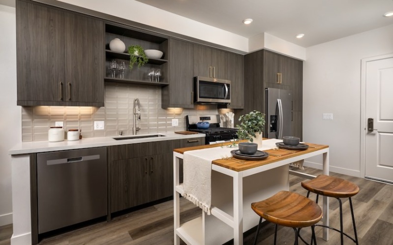 Model Unit Kitchen at The Eden Apartments