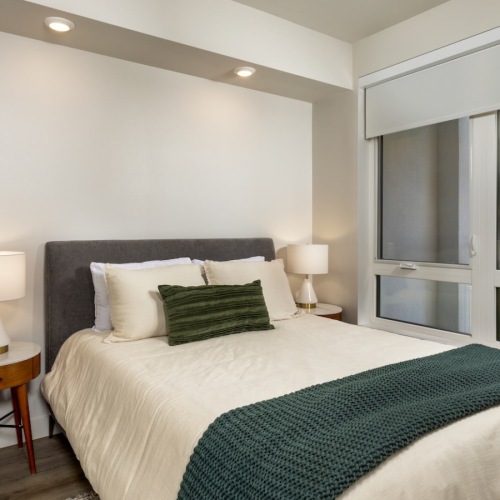 Bedroom at the eden apartments los angeles