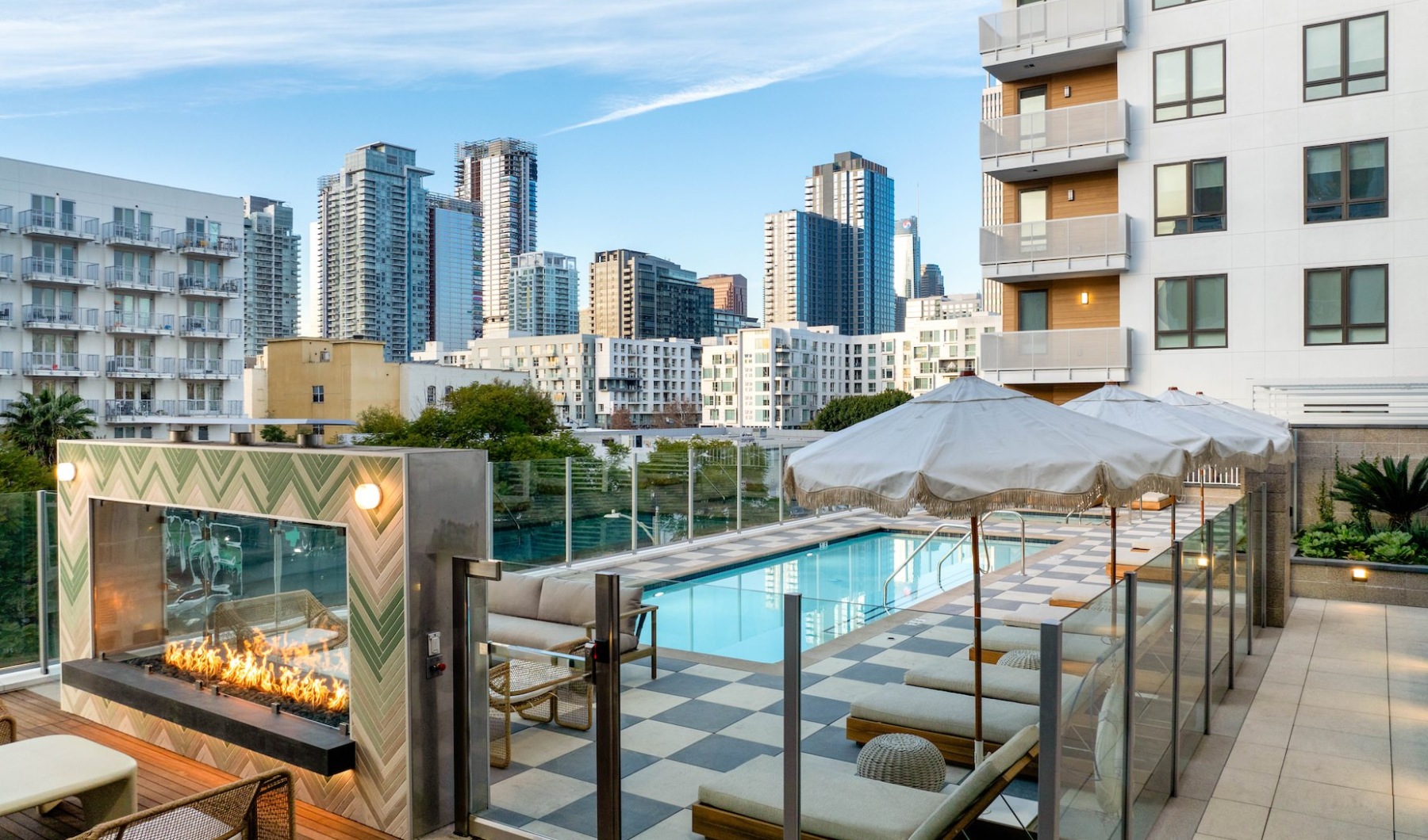 Pool at the Eden Apartments in Los Angeles